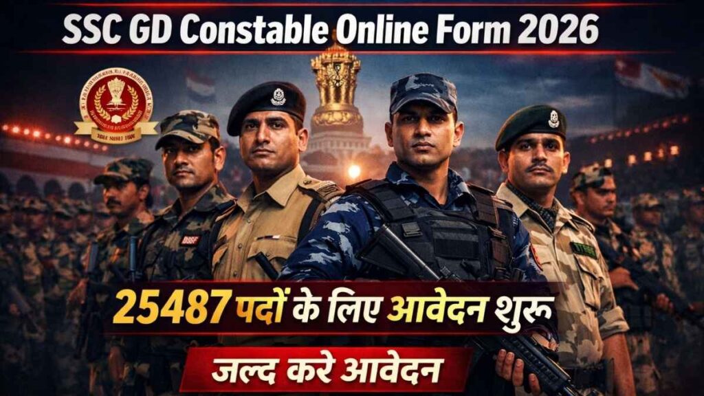 SSC GD Constable Online Form 2026 recruitment 25487 vacancies notification
