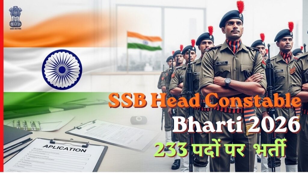 SSB Constable Bharti 2026: 233 पद, 20 अप्रैल लास्ट डेट