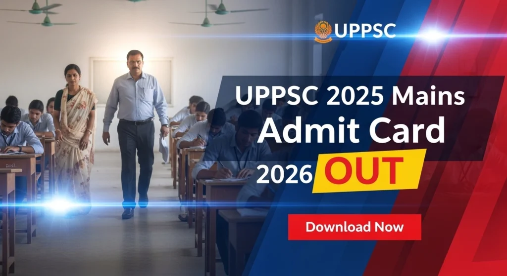 UPPSC 2025 Mains Admit Card 2026 OUT download now exam center students